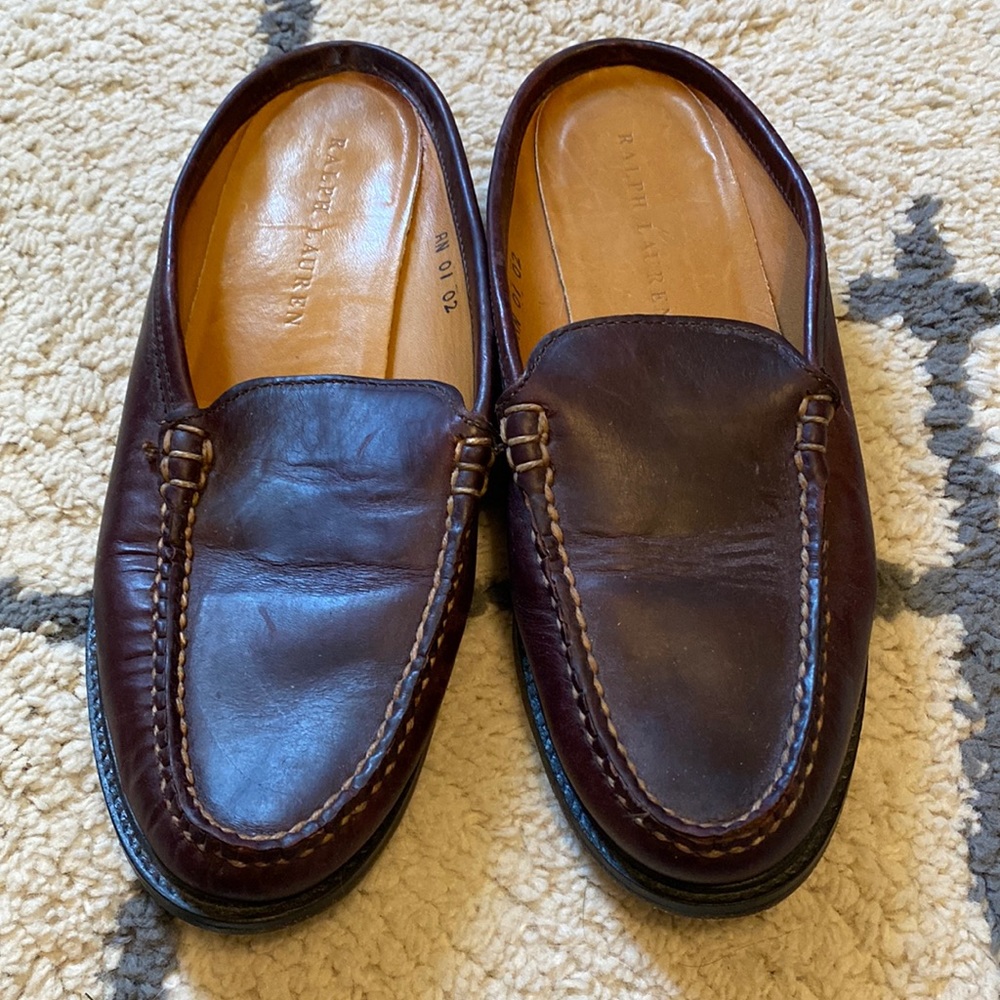Ralph Lauren Fairfield leather mules